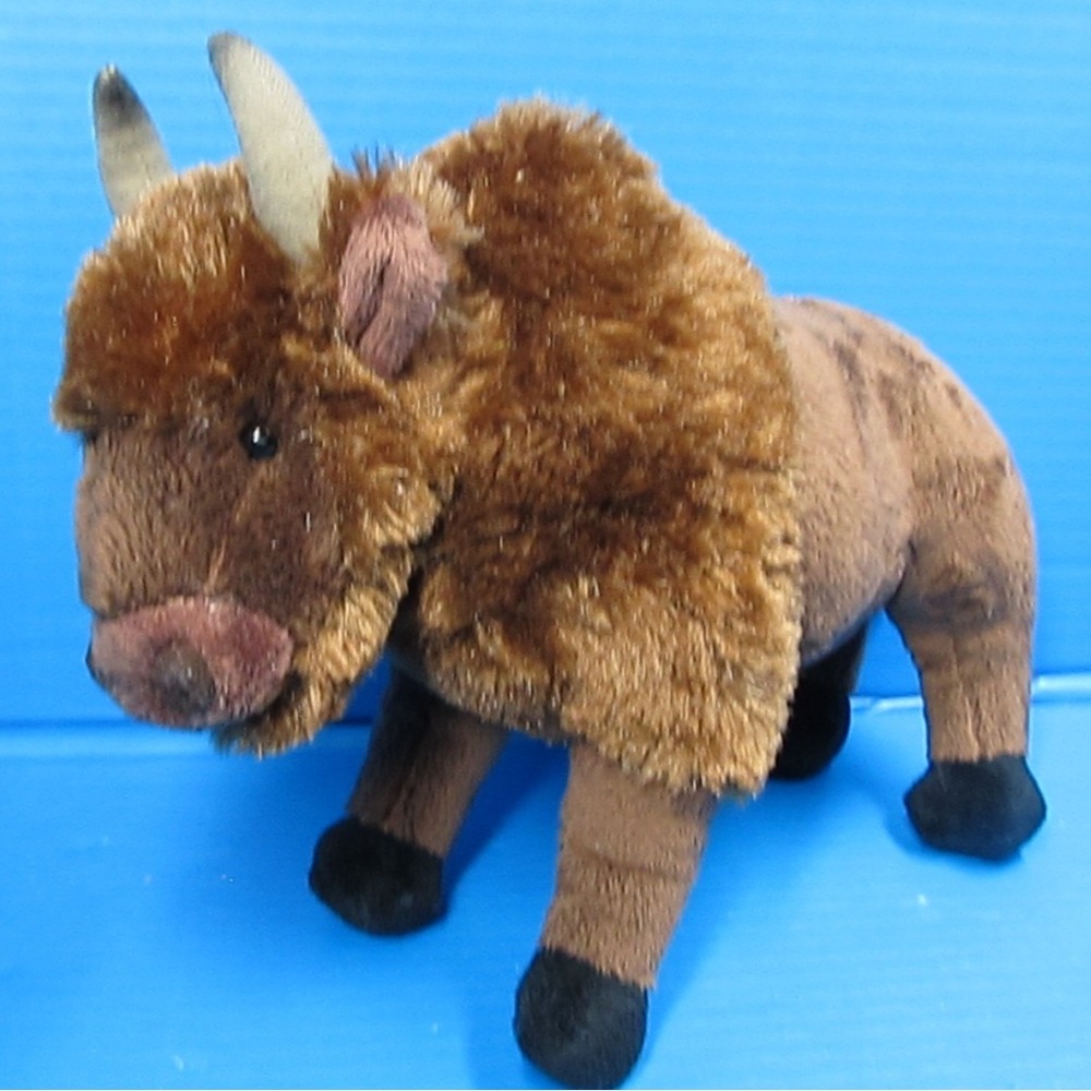 Wildlife Artist Inc Bison Plush 12" Brown Buffalo Realistic Stuffed Animal 2014